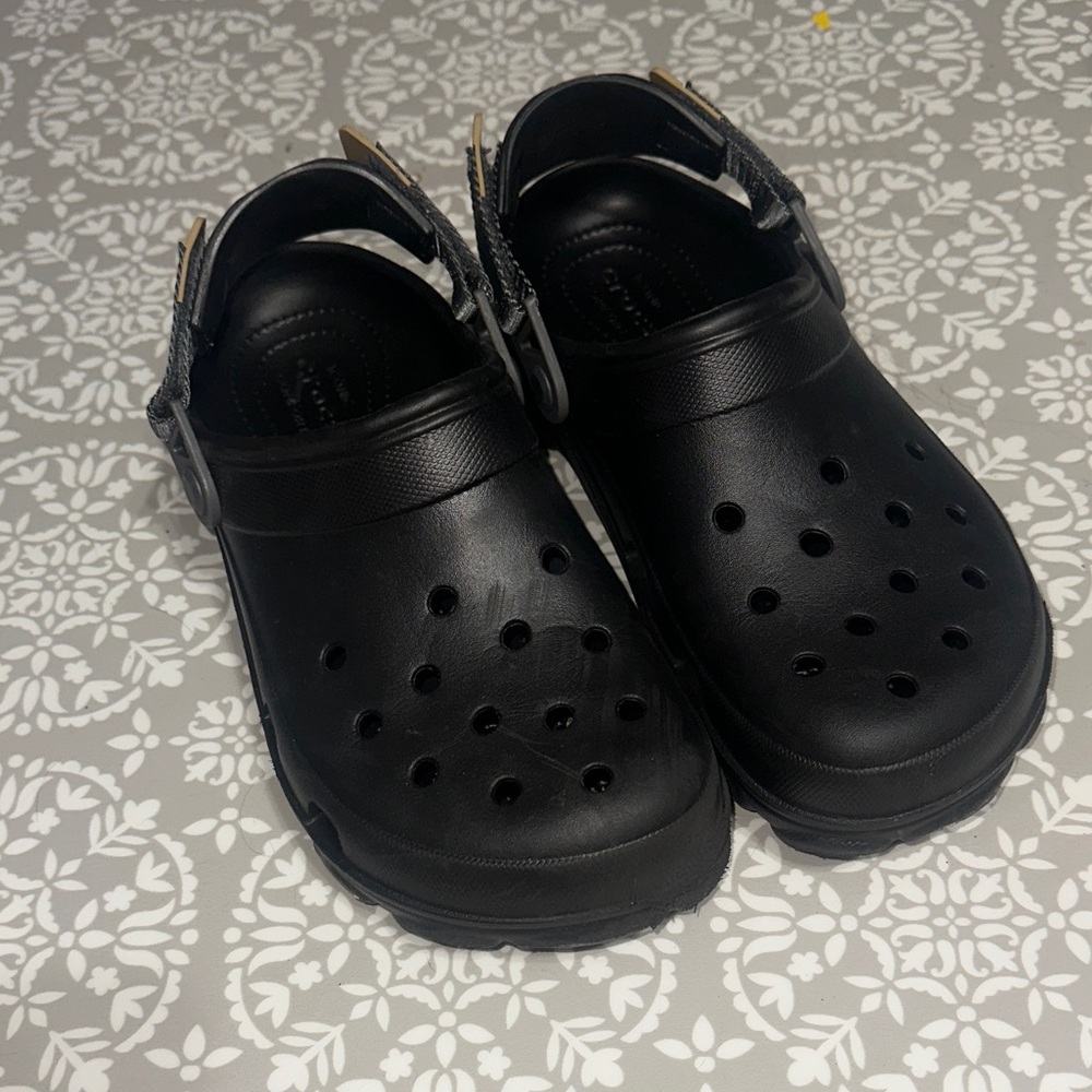 Crocs Black Adjustable Strap Clogs - image 1